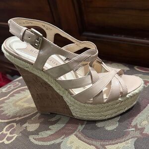 Boutique 9 Blush Patent Espadrille Wedge Sandals